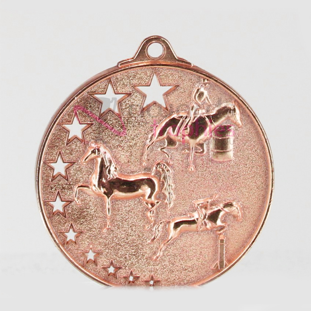 Star Equestrian Medal 52mm Bronze