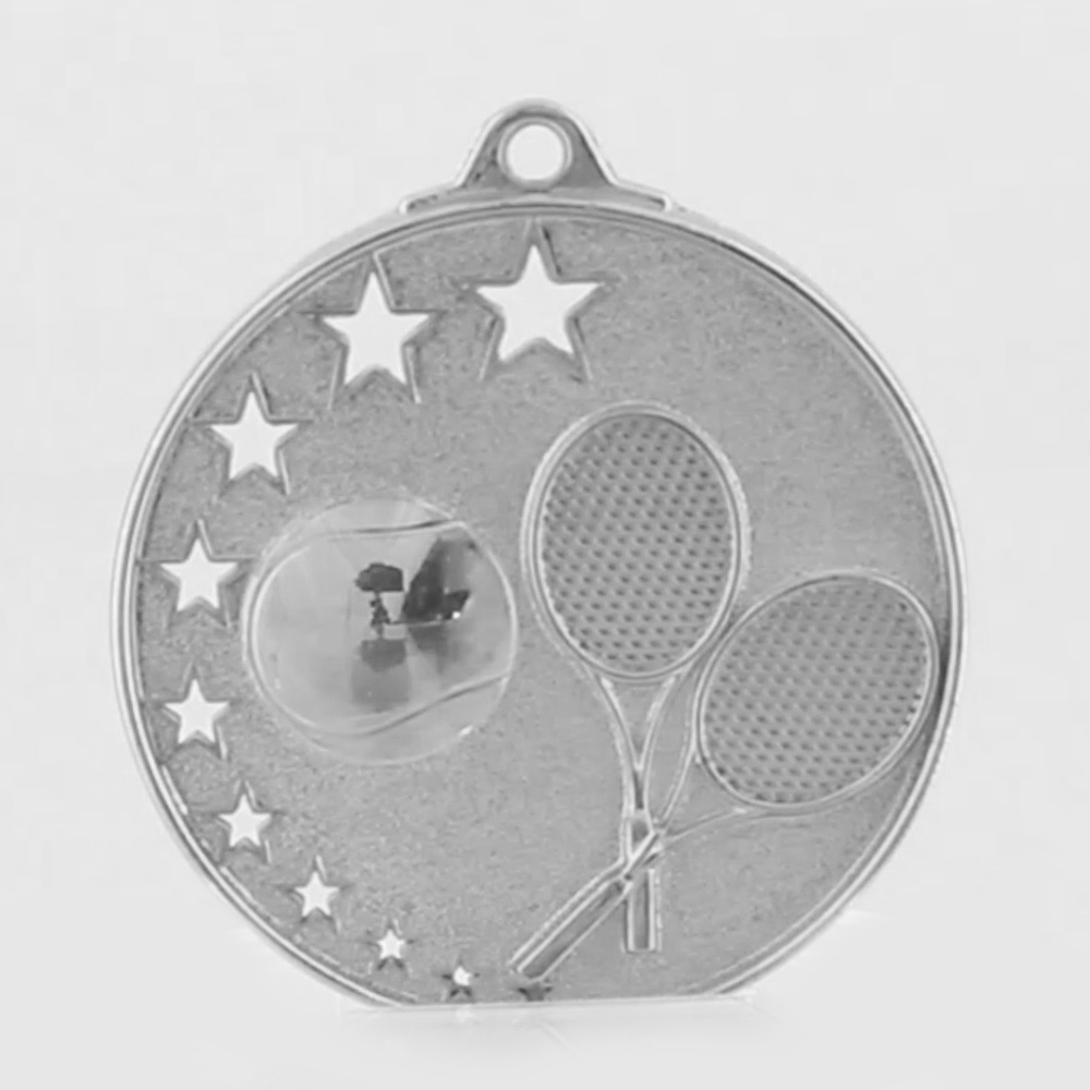 Star Tennis Medal 52mm Silver