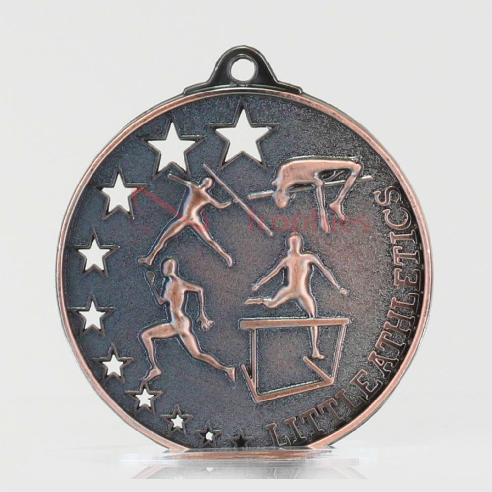 Star Little Athletics Medal 52mm Bronze