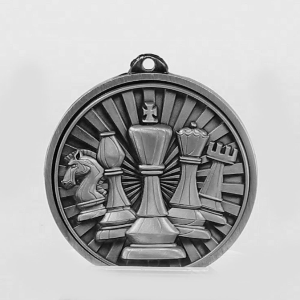 Triumph Chess Medal 55mm Silver