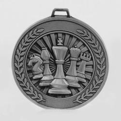 Heavyweight Chess Medal 70mm Silver