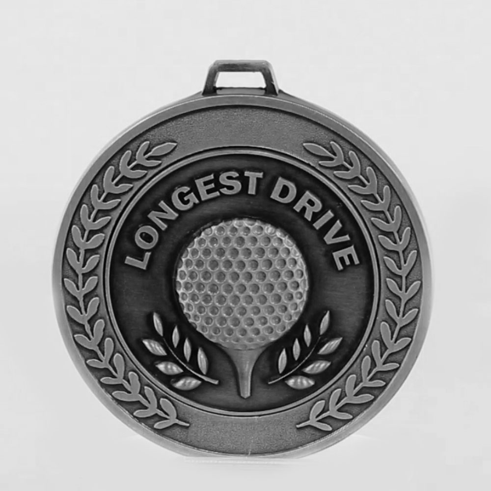 Heavyweight Longest Drive Medal 70mm Silver
