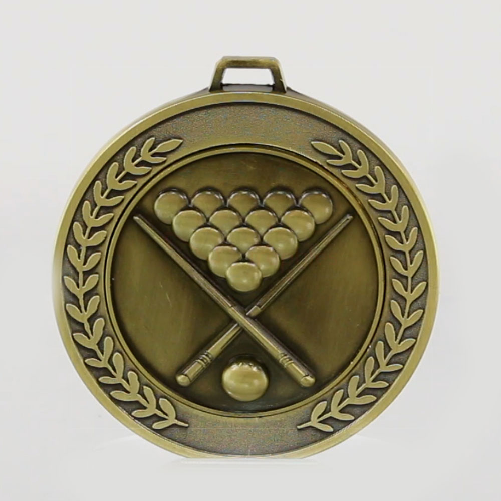 Heavyweight Billiards Medal 70mm Gold