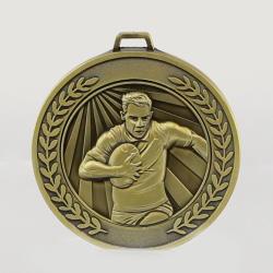 Heavyweight Rugby Male Medal 70mm Gold