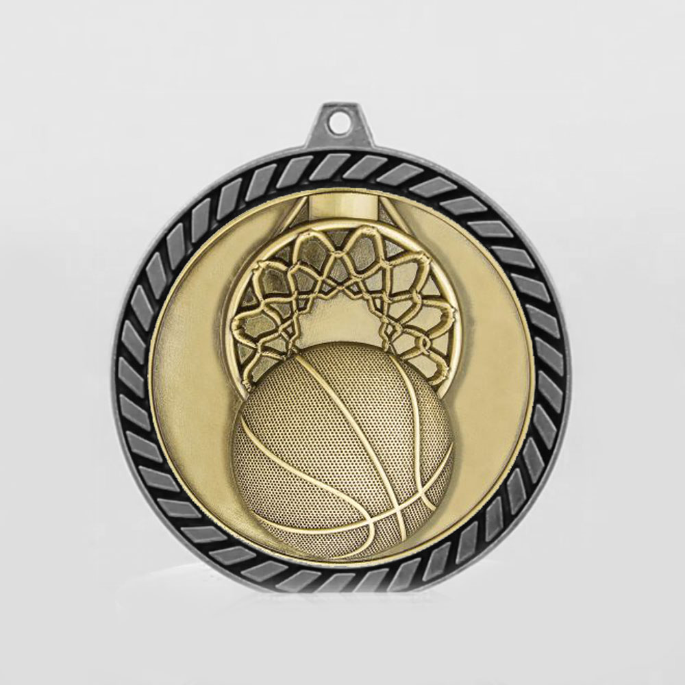 Venture Basketball Medal Silver 60mm