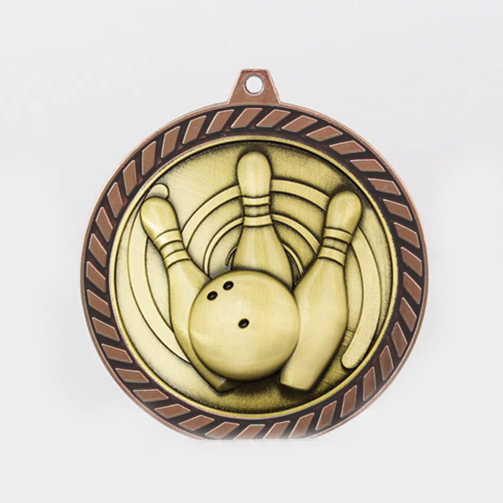 Venture Tenpin Bowling Medal Bronze 60mm