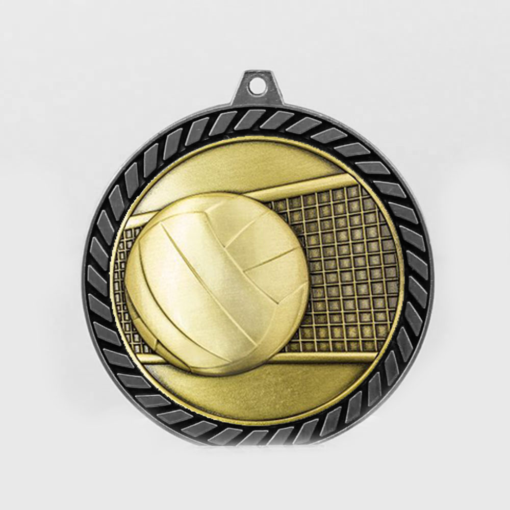 Venture Volleyball Medal Silver 60mm