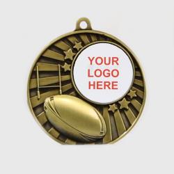 Impact Rugby Logo Medal Gold 50mm