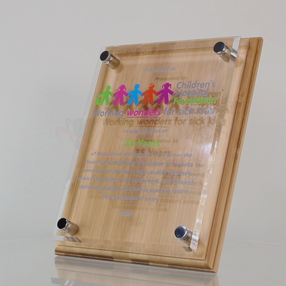 Bamboo Floating Plaque 250mm