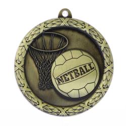 Netball Derby Medal Gold 64mm