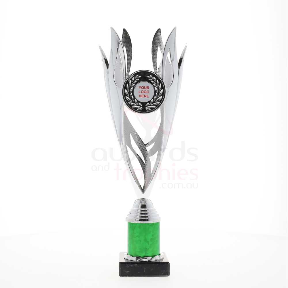 Lantern Cup Silver/Green 335mm