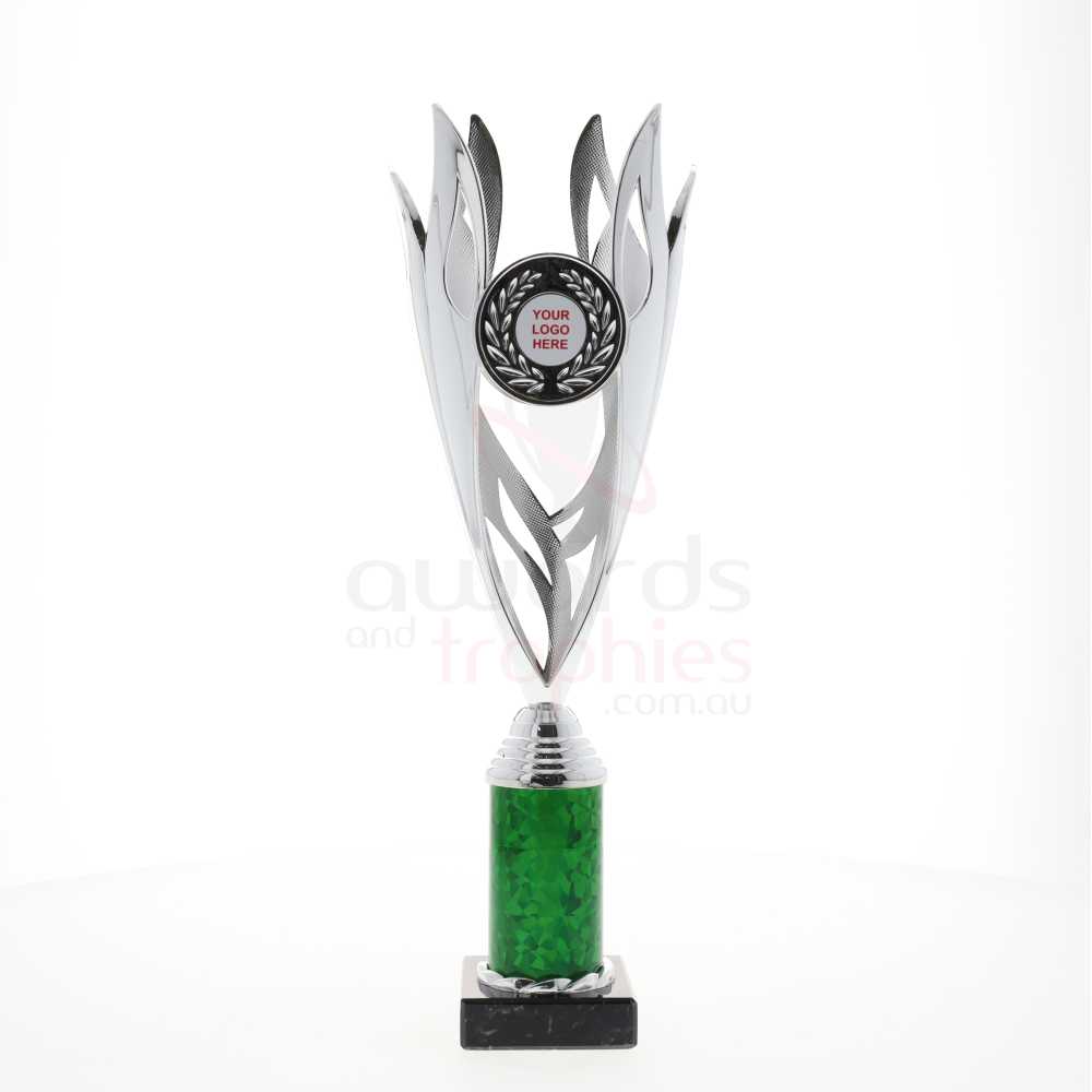 Lantern Cup Silver/Green 360mm