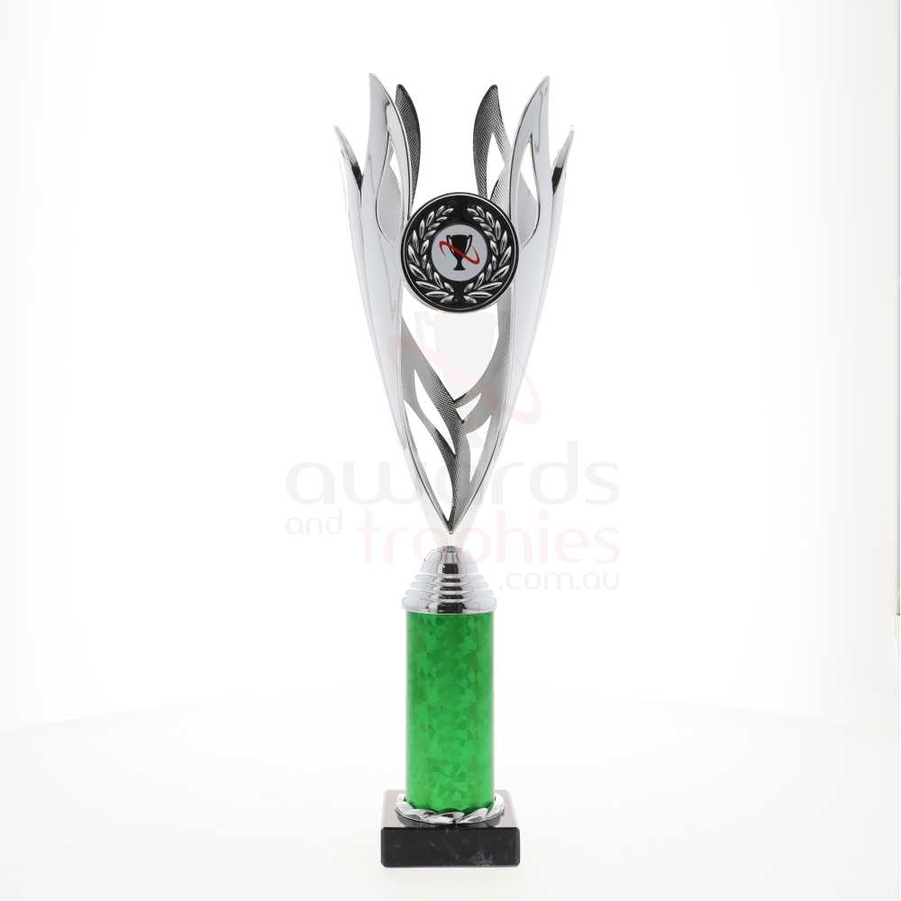 Lantern Cup Silver/Green 385mm