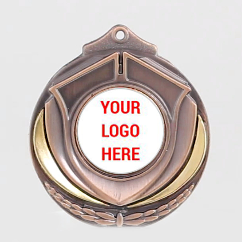 Two Tone Personalised Medal 50mm Bronze