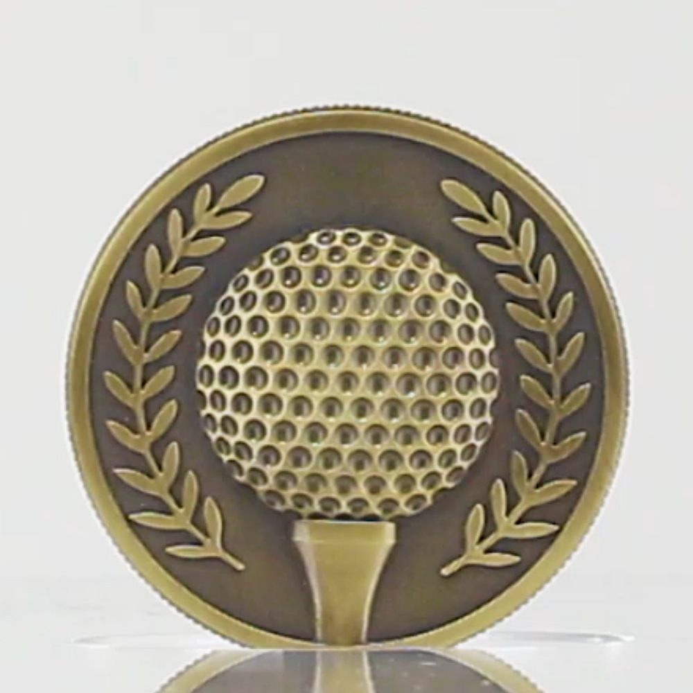 Gold Golf Coin in Case