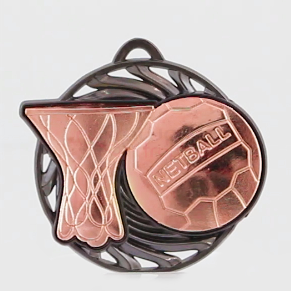 Vortex Netball Medal 55mm Bronze