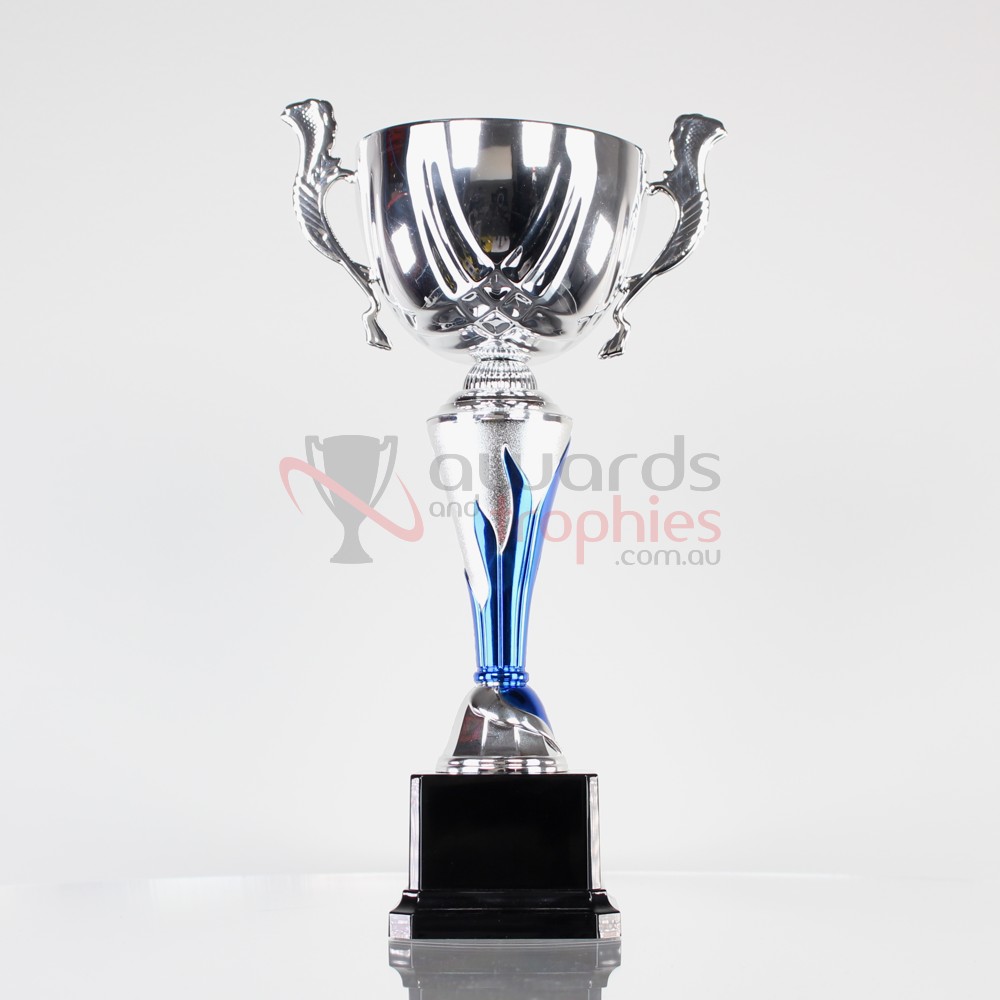Silver Cup on Blue Stem 450mm