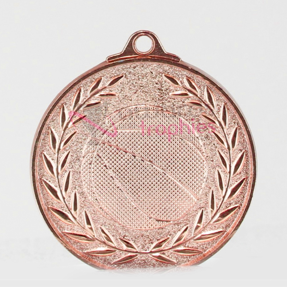 Wreath Basketball Medal 50mm Bronze