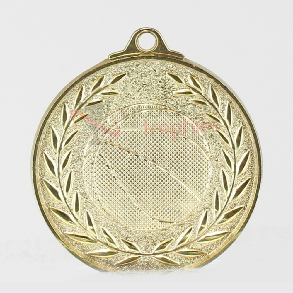 Wreath Basketball Medal 50mm Gold