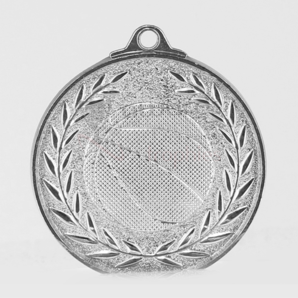 Wreath Basketball Medal 50mm Silver