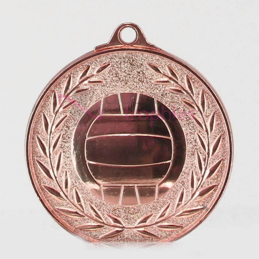 Wreath Netball Medal 50mm Bronze