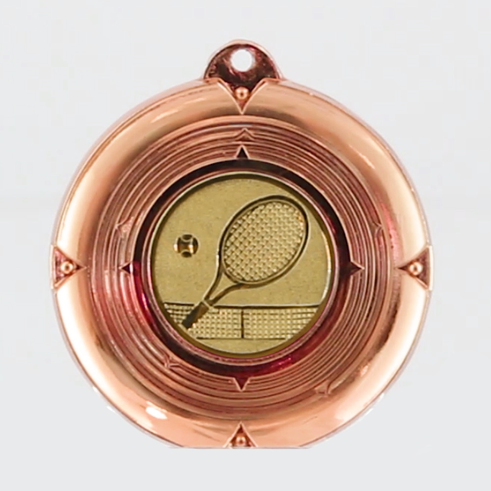 Deluxe Tennis Medal 50mm Bronze