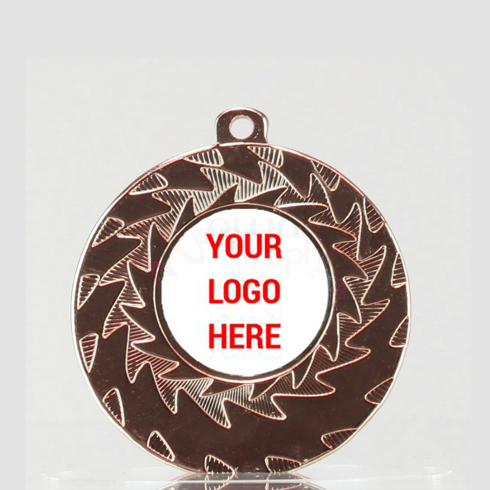 Jagged Personalised Medal 50mm Bronze