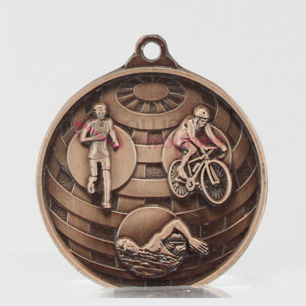 Global Triathlon Medal 50mm Bronze 