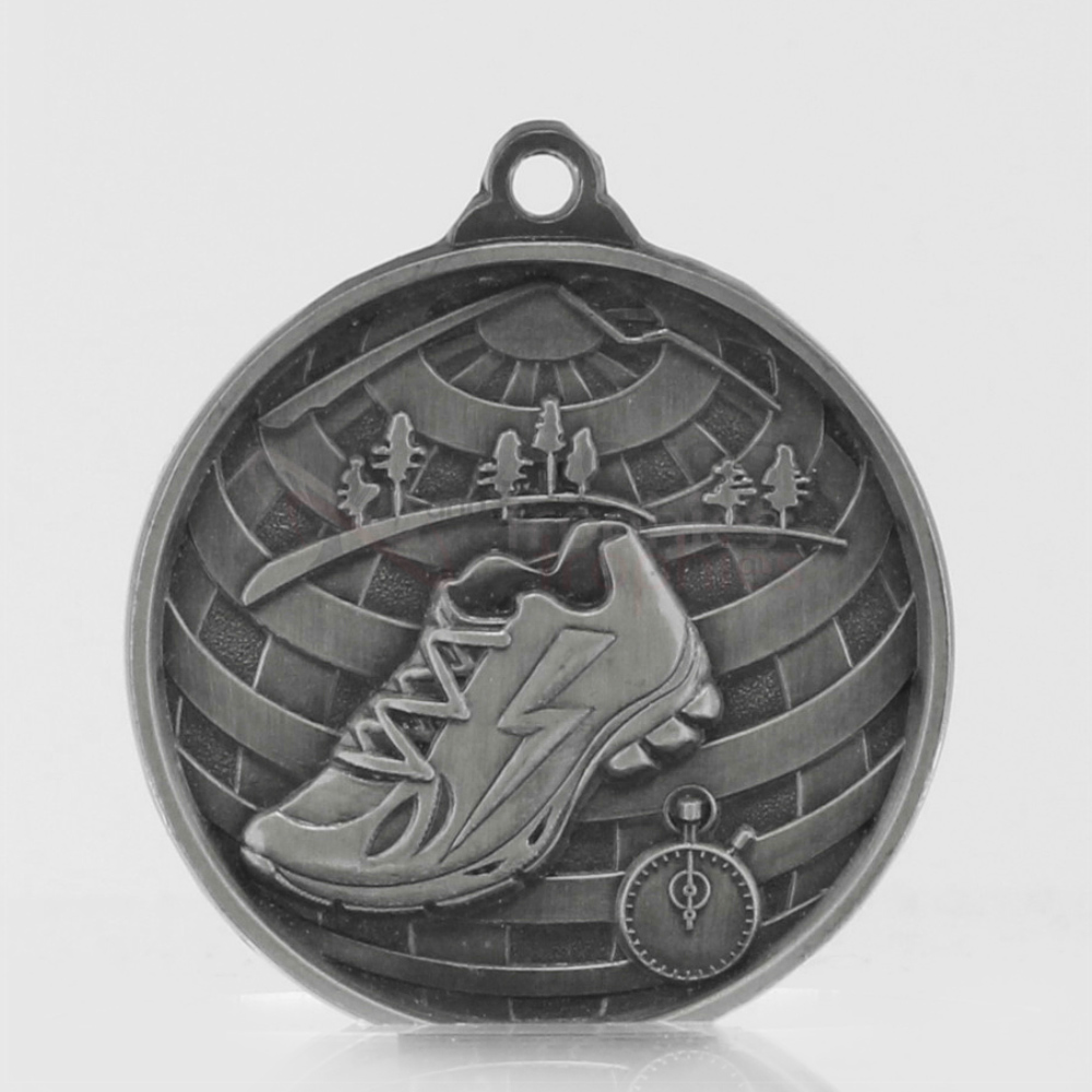 Global Cross Country Medal 50mm Silver 