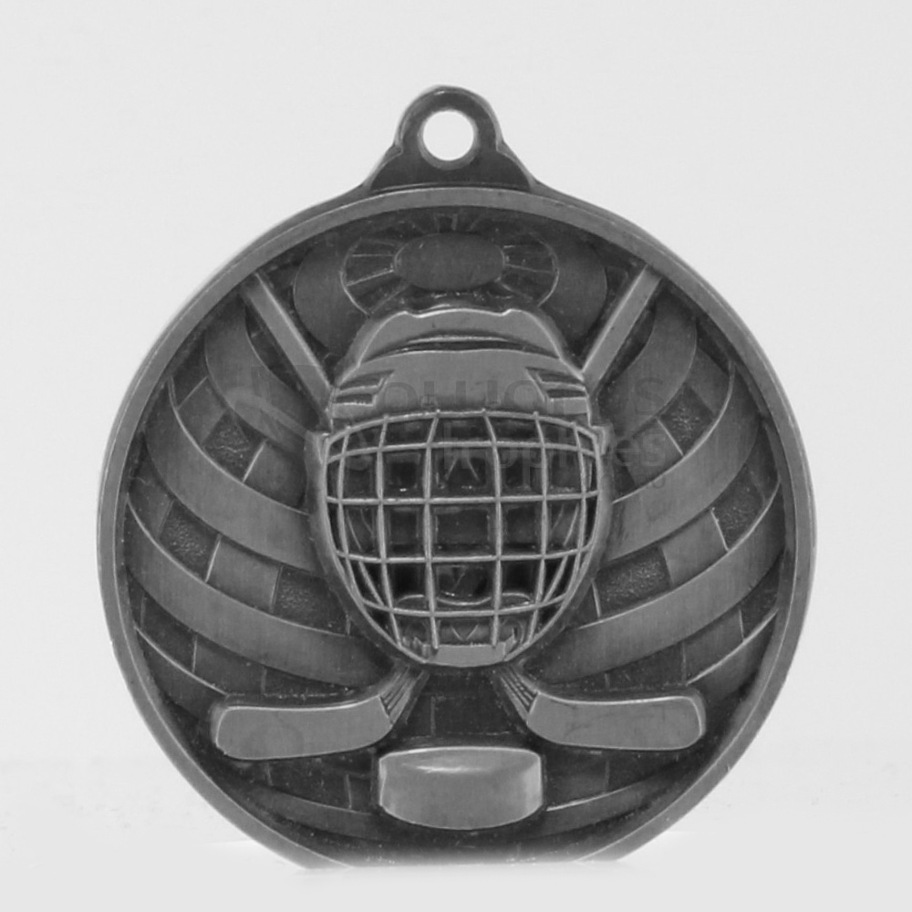 Global Ice Hockey Medal 50mm Silver 