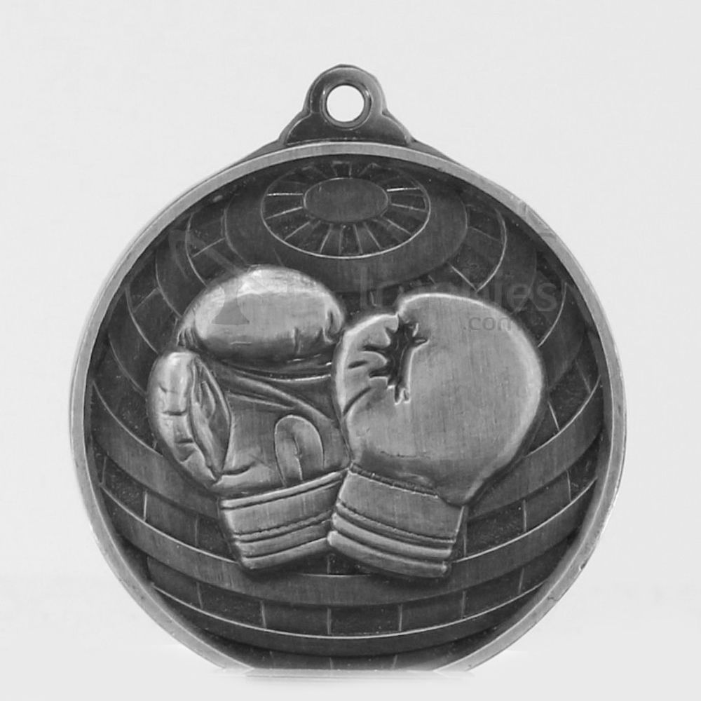 Global Boxing Medal 50mm Silver 
