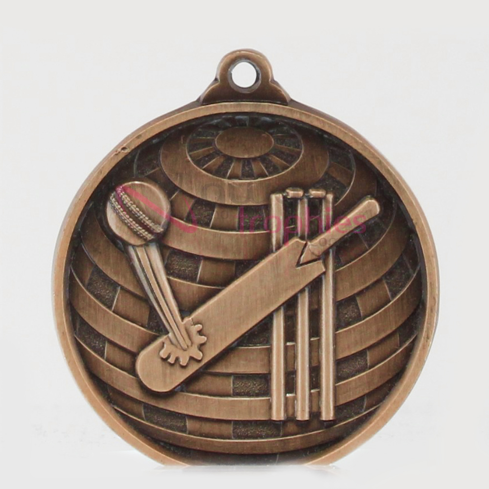 Global Cricket Medal 50mm Bronze 