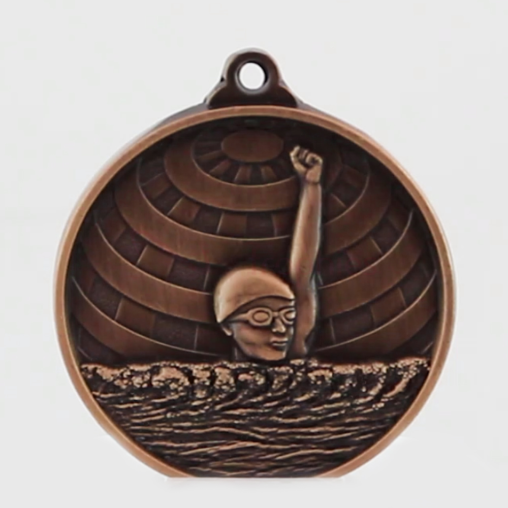 Global Swimming Medal 50mm Bronze 