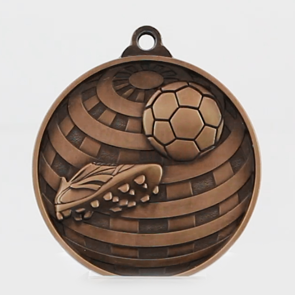 Global Soccer Medal 50mm Bronze 