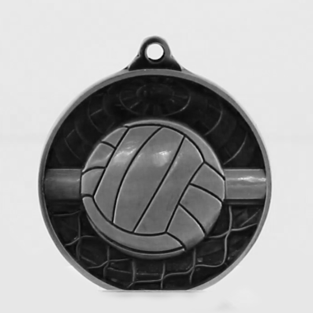 Global Volleyball Medal 50mm Silver 