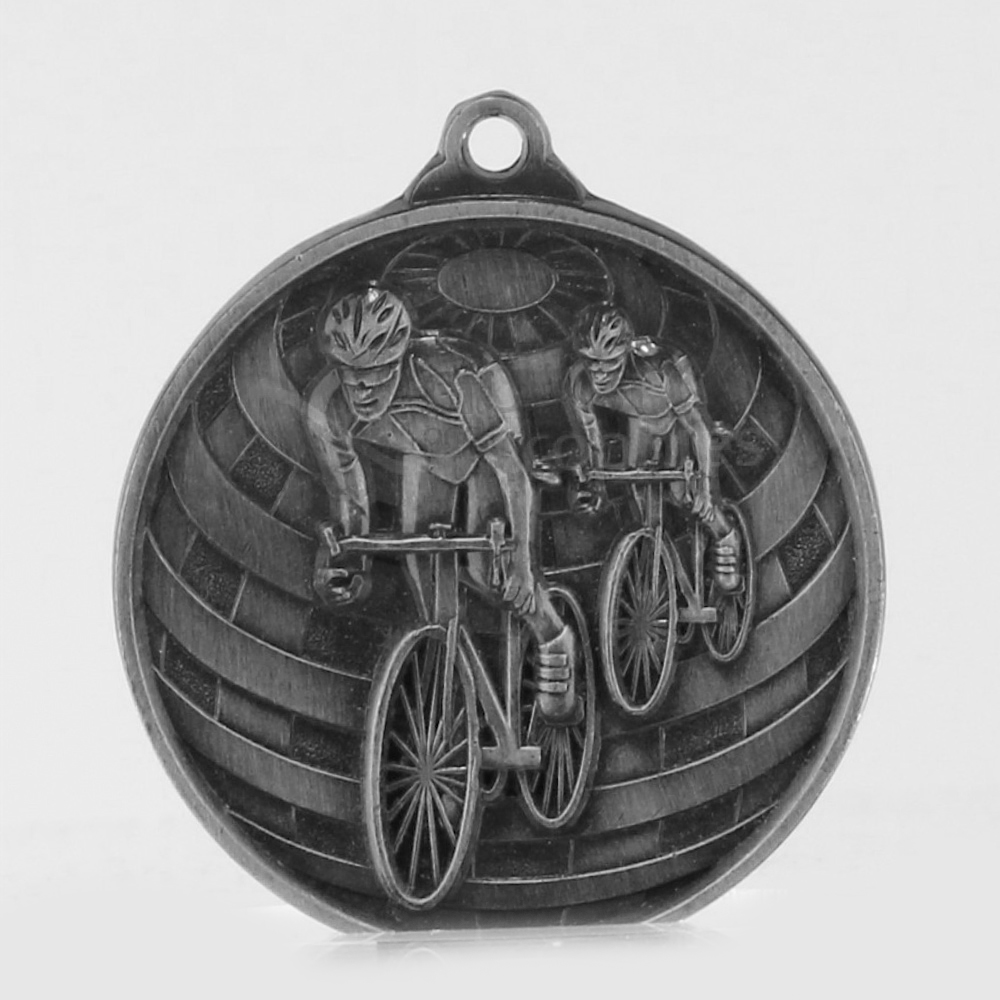 Global Cycling Medal 50mm Silver 
