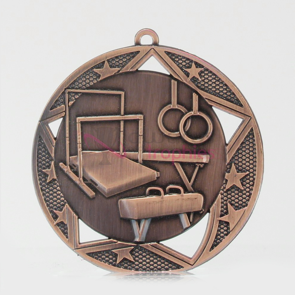 Stellar Gymnastics Medal 70mm Bronze