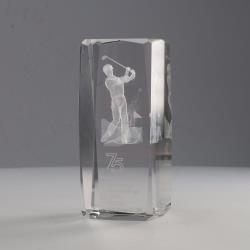3D Golf Male Tall Crystal Block 120mm