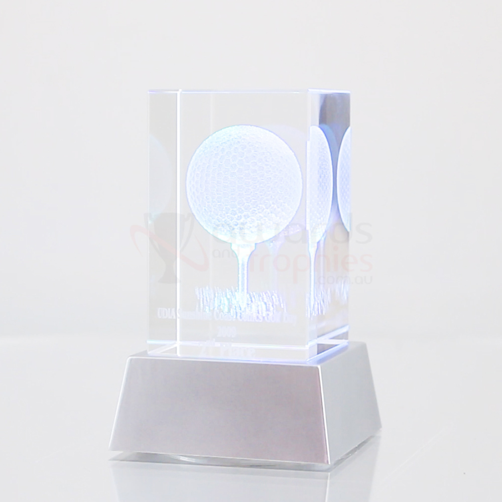 3D Golf Crystal & LED lights 110mm