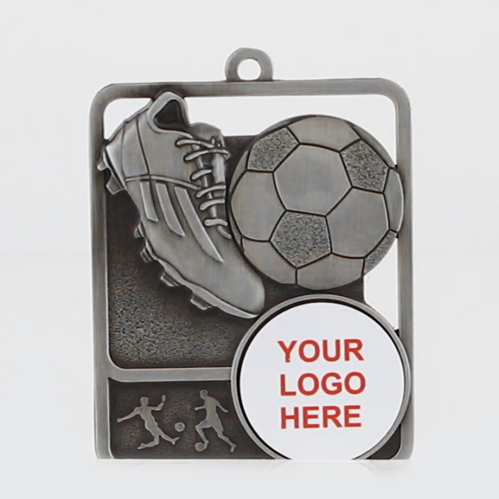 Silhouette Series Soccer Logo 60mm Silver
