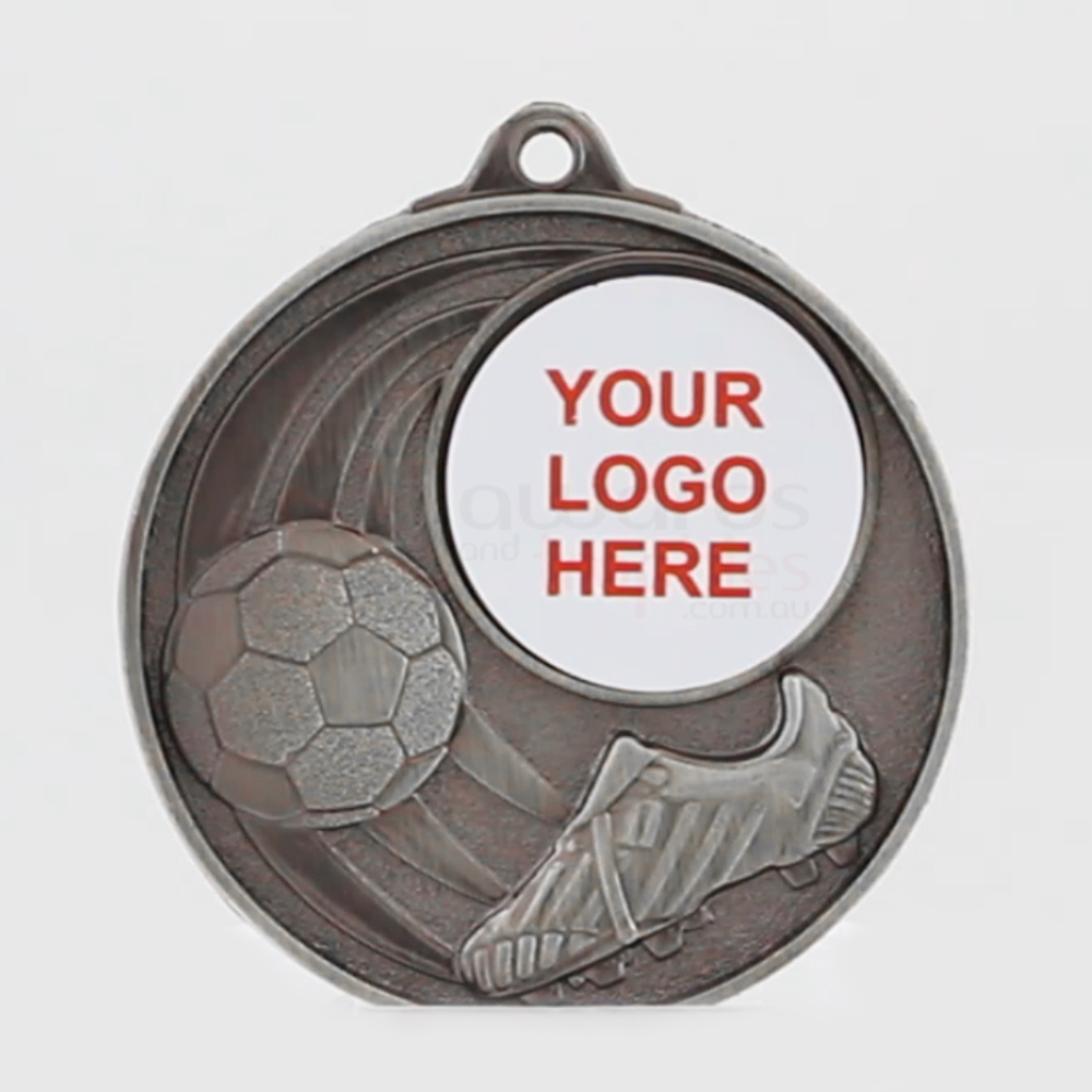 Swish Personalised Soccer Medal 50mm Silver