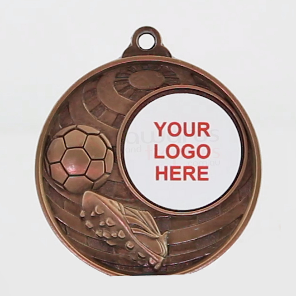 Global Soccer Logo Medal 50mm Bronze 