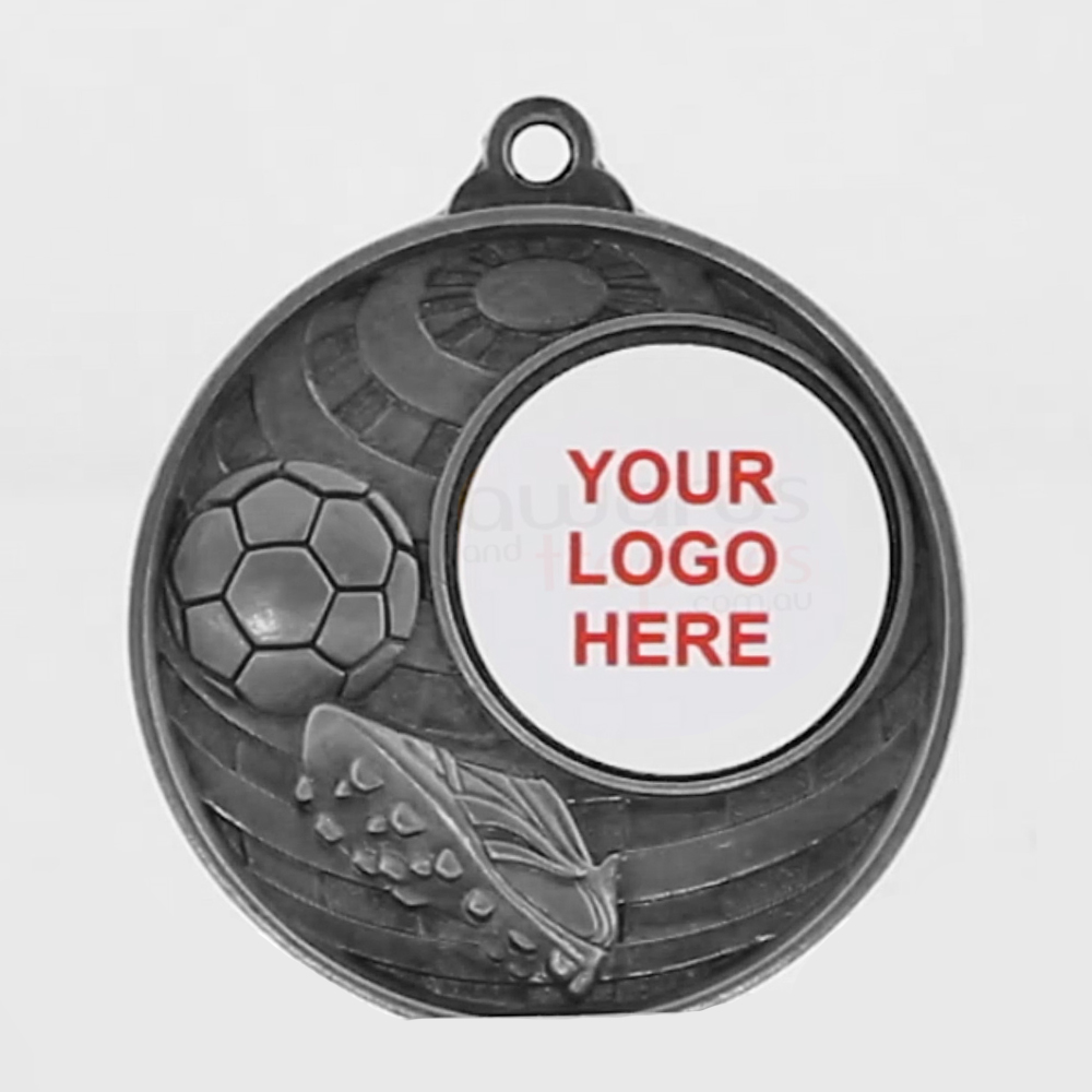 Global Soccer Logo Medal 50mm Silver 