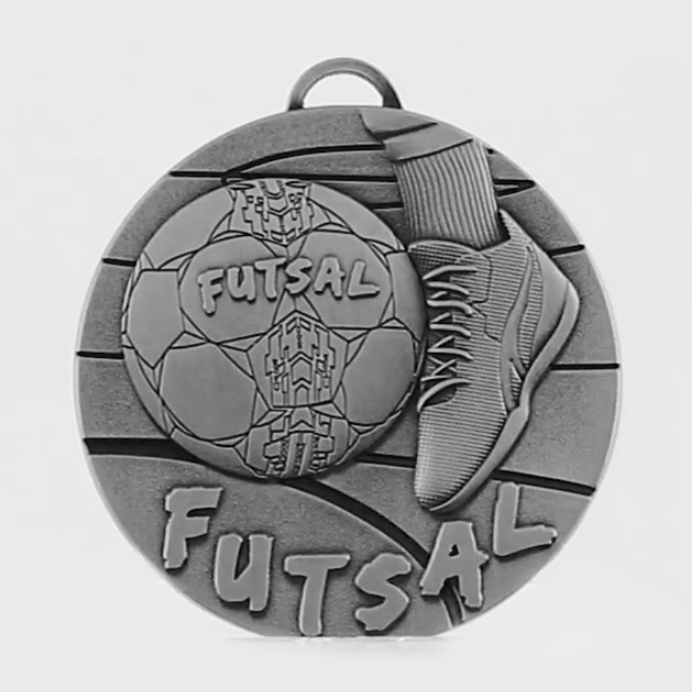 Futsal Medal 50mm Silver