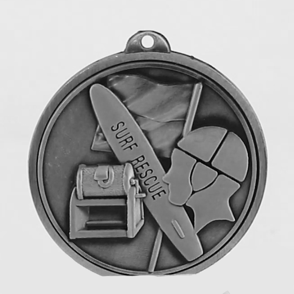Triumph Surf Lifesaving Medal 55mm Silver