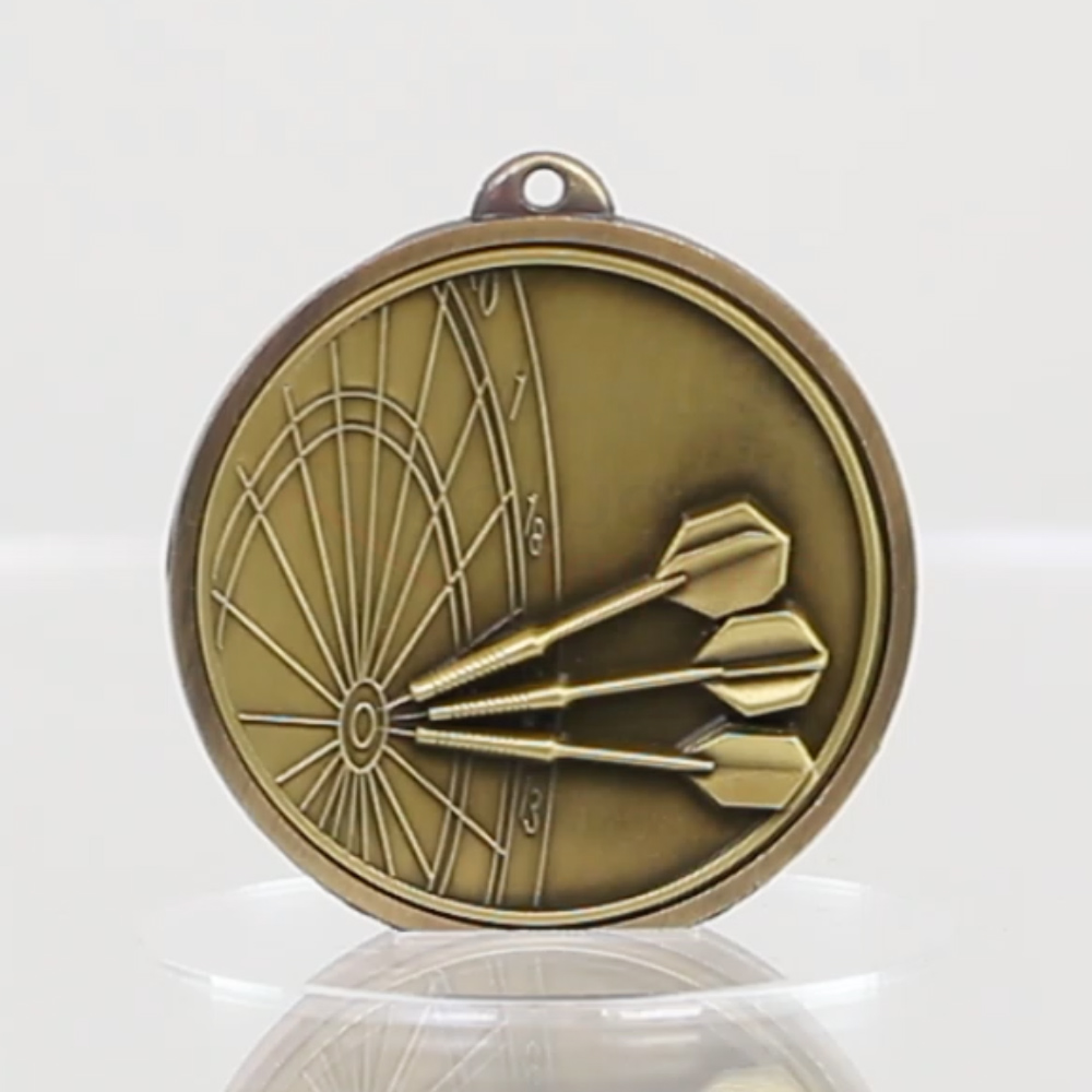 Triumph Darts Medal 50mm Gold