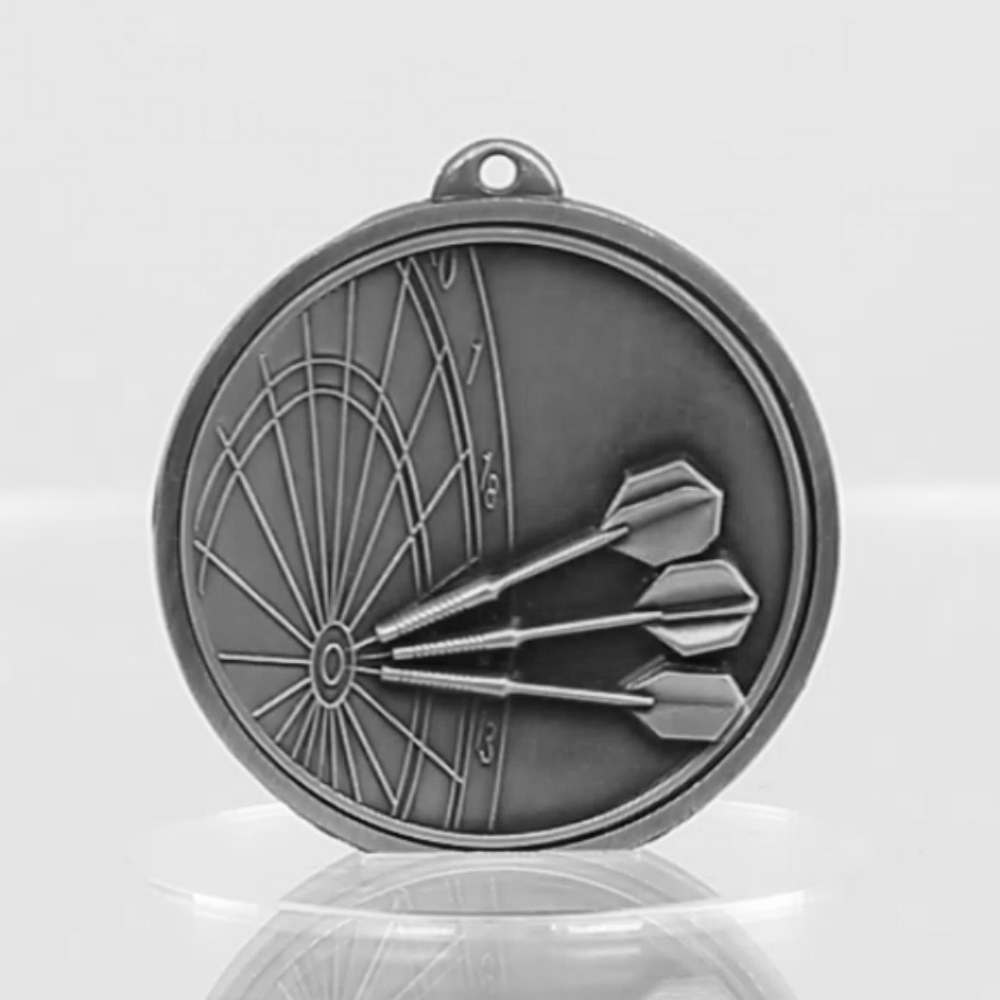 Triumph Darts Medal 50mm Silver
