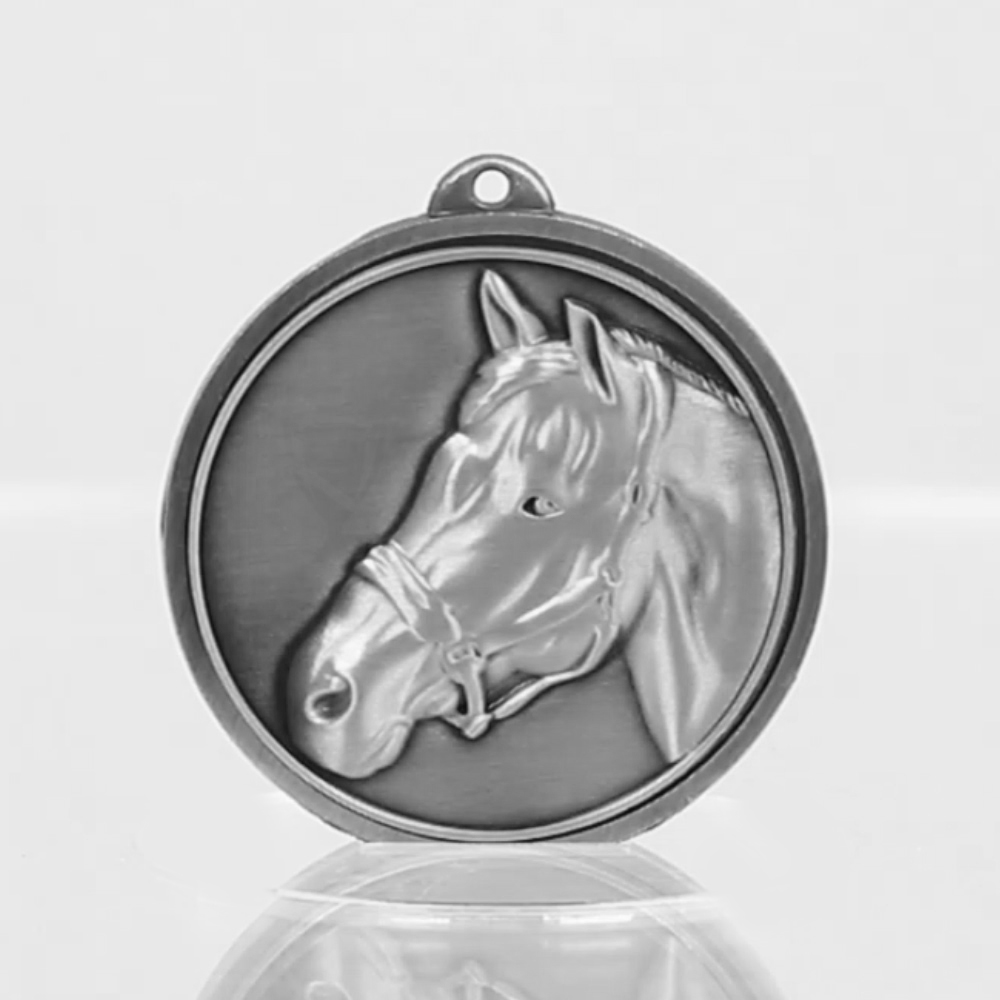 Triumph Horse Medal 50mm Silver