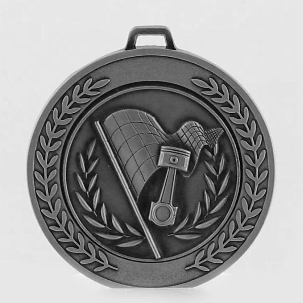 Heavyweight Motorsport Medal 70mm Silver