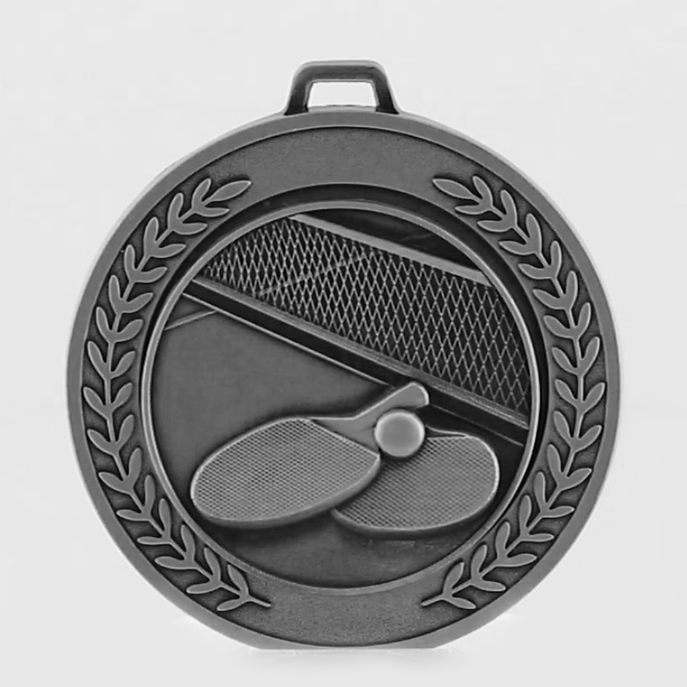 Heavyweight Table Tennis Medal 70mm Silver